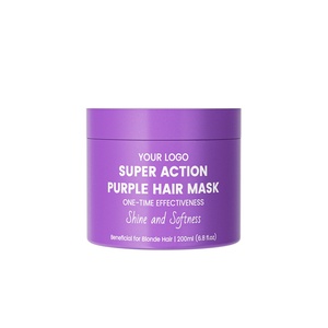 OEM Intensif Violet <span class=keywords><strong>Cheveux</strong></span> <span class=keywords><strong>Masque</strong></span> Couleur Protecteur Hydratation Lisse Adoucissant Renforçant Split End Réparation Brillance Améliorant Soins - Product Image 4
