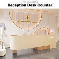 Comptoir de réception intégré moderne et luxueux pour salon de beauté, magasin de vêtements, caisse et bar