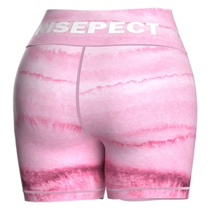 Shorts de sport pour femmes sublimés Tie-Dye personnalisables – Short de compression sur mesure pour femmes - Product Image 4