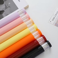 Nouveau papier d'emballage transparent en OPP pour bouquets, minimaliste, encadré, imperméable