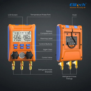 Manómetro Digital Elitech con Válvula de 2 Vías y Abrazaderas para Termómetro, para Piezas de Calefacción, Sistemas HVAC, Aluminio <span class=keywords><strong>LMG</strong></span> - Product Image 5