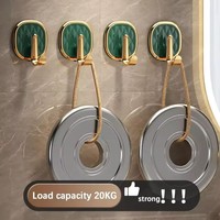 1 buah gantungan dinding mewah bebas lubang, rak gantungan mantel lengket kuat, tas handuk, pengatur pintu dapur, mudah dipasang
