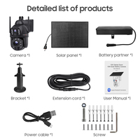 Caméra solaire SECTEC 10W à double objectif, zoom optique 10x, 6MP, 3K, 4G, extérieure, IP66, boîtier métallique, caméra PTZ, détection humaine, sécurité CCTV