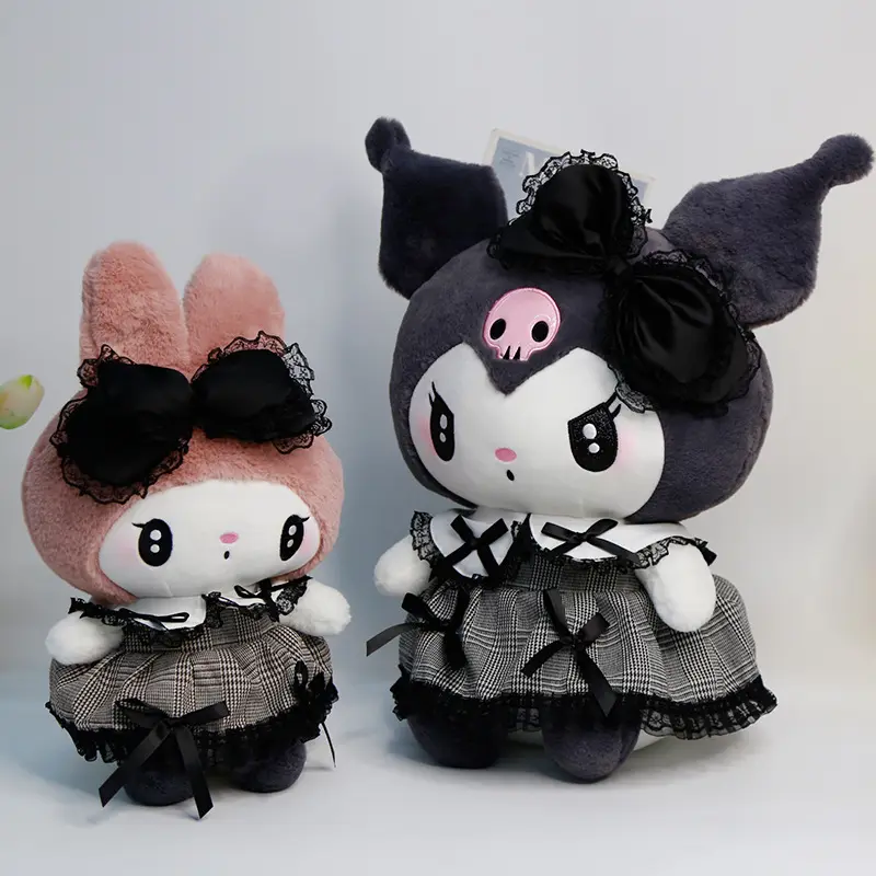 Tùy Chỉnh Nhật Bản Sanrioes Dark Kuromi Giai Điệu Kawaii Anime Hình Búp Bê Đồ Chơi Sang Trọng