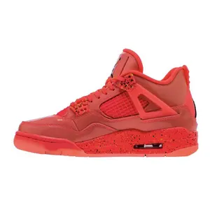 kore retro koşu ayakkabıları sneaker Suppliers-4 Retro NRG sıcak yumruk spool valfleri kore kırmızı spor ayakkabı erkekler koşu spor basketbol ayakkabısı satılık