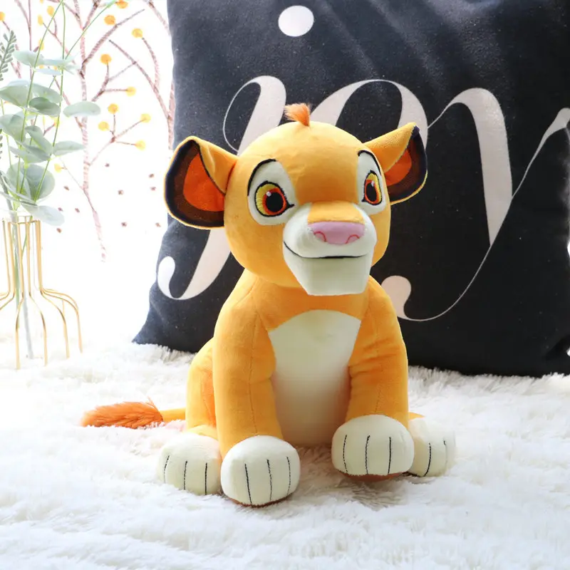 12 inch Best Selling Cute Cartoon Zoo Animal Stuffed Lion Plush Toys Kids Gifts