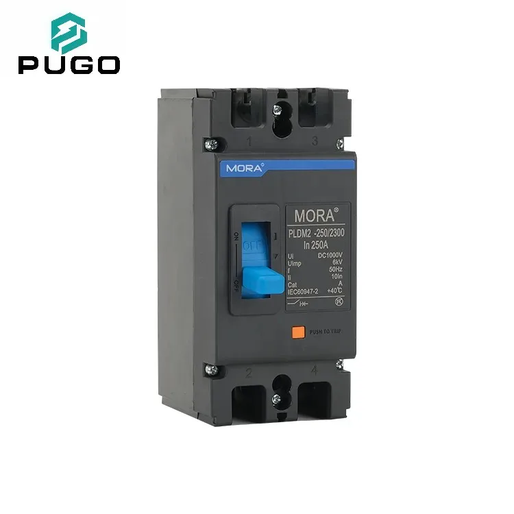 PUGO Molded Case Circuit Breaker 2P DC1000V 250A Solar PV 50Hz Overload Protection Plastic 6kA Breaking Capacity PLDM2-250/2300 · image 3