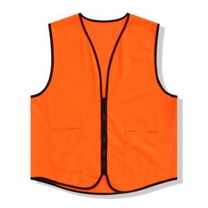 Vente directe usine – Gilet de sécurité fluorescent pour enfants avec bande réfléchissante et fermeture éclair – Vente en gros pour les bénévoles - Product Image 2