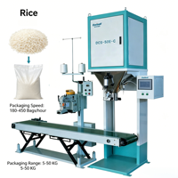 Máquina Ensacadora de Arroz Semiautomática Ewinall DCS-50E-C de 10-50 kg con Tolva de Acero Inoxidable y Columna de Sellado Giratoria para Granos