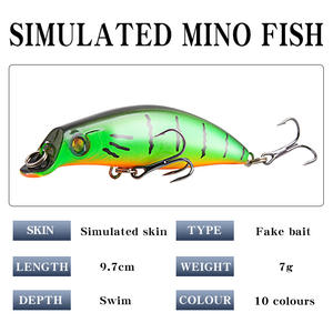 Umpan palsu merangkak, delapan titik, gelombang berkilau, sepuluh warna 8.1cm 7g, manik-manik suara, tiga kait untuk memancing di atas mulut - Product Image 3