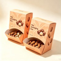 Boîte d'emballage pour en-cas à ouverture automatique biodégradable, boîte en carton pliable pour chocolat, boîte en papier de qualité alimentaire, boîte recyclable