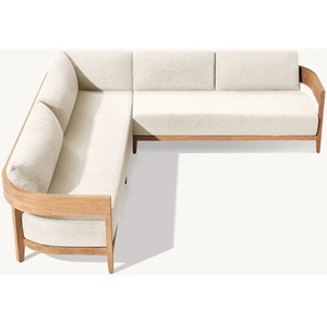 Canapé en teck <span class=keywords><strong>de</strong></span> style modulaire en forme <span class=keywords><strong>de</strong></span> L, vente chaude, meubles <span class=keywords><strong>de</strong></span> <span class=keywords><strong>jardin</strong></span> en <span class=keywords><strong>bois</strong></span> massif - Product Image 2