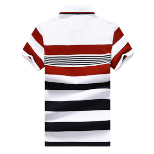 Kaos <span class=keywords><strong>Polo</strong></span> Pria Grosir, Kasual Elegan, Katun Bergaris, Kualitas Tinggi, Bahan Rajut 180 Gram, Gaya Kasual Elegan - Product Image 4
