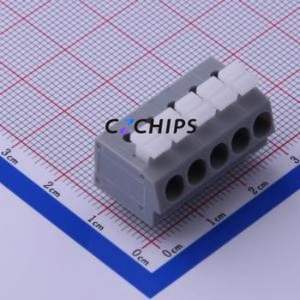 KF202-5.0-5P Spring Terminal Block Through hole Component (THT),P=5mm Connector 5mm 5P 5 16A - Product Image 1