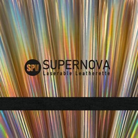 Feuilles de similicuir holographique iridescent Supernova, cuir synthétique laserable, épaisseur 1,8 mm, personnalisables pour cadeaux promotionnels