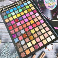 Palette de fards à paupières Super Fire 88 couleurs pour maquillage de scène, facile à appliquer, multicolore