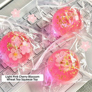 Nuevo diseño de edición limitada de primavera y verano, pelota antiestrés de flor de cerezo rosa de 6 cm, juguete blando de azúcar de malta para regalo. - Product Image 5