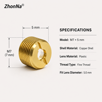 Lentille de focalisation laser optique ZhonNa M7, coque en cuivre, lentille en plastique, accessoire professionnel pour tête laser, pour lentille de 5,0 mm de diamètre