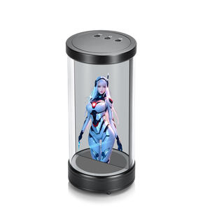 5.5 inch ai hình ba chiều hộp <span class=keywords><strong>Robot</strong></span> hình người ai nữ 3D hình ba chiều hình trụ trong suốt hiển thị <span class=keywords><strong>robot</strong></span> HD ai - Product Image 1