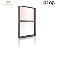 Fenêtre à persiennes verticales multi-ombres, cadre en alliage d'aluminium, utilisation extérieure, quincaillerie de précision pour une utilisation facile et sûre