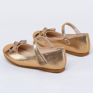 Children's Baby <b>Shoes</b> School for Girls New Baby Cute Gold Girl Princess <b>Shoes</b> <b>Soft</b> and Comfortable Leather - Product Image 2