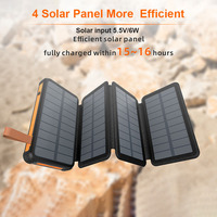 Custom Solar Power Banks 20000mah Power Bank Solar Panel Portable Foldable 20000mAh Fast Charger Wireless Solar Power Bank