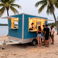 Ventes chaudes Camions de restauration fantaisie Chicago Peanut Ramen Waffle Crêpe Dessert Pancake Donut Chariot de restauration mobile avec roues