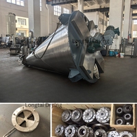 Mélangeur à cône double hélice 1200L à vis à pas variable, avec trappe d'accès à nettoyage rapide, moteur et engrenage pour la coloration des granulés plastiques