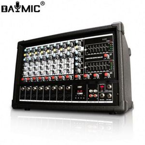 Console de mixage audio numérique professionnelle OEM 6, 8, 10, 12 canaux avec amplificateur de puissance intégré pour DJ, maison, KTV, spectacle - Product Image 4