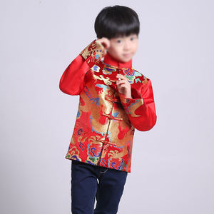 Vêtements traditionnels <span class=keywords><strong>chinois</strong></span> rouges pour garçons, enfants, veste Hanfu à imprimé <span class=keywords><strong>dragon</strong></span>, veste vintage Kungfu, manteau pour fête du <span class=keywords><strong>Nouvel</strong></span> <span class=keywords><strong>An</strong></span> - Product Image 6