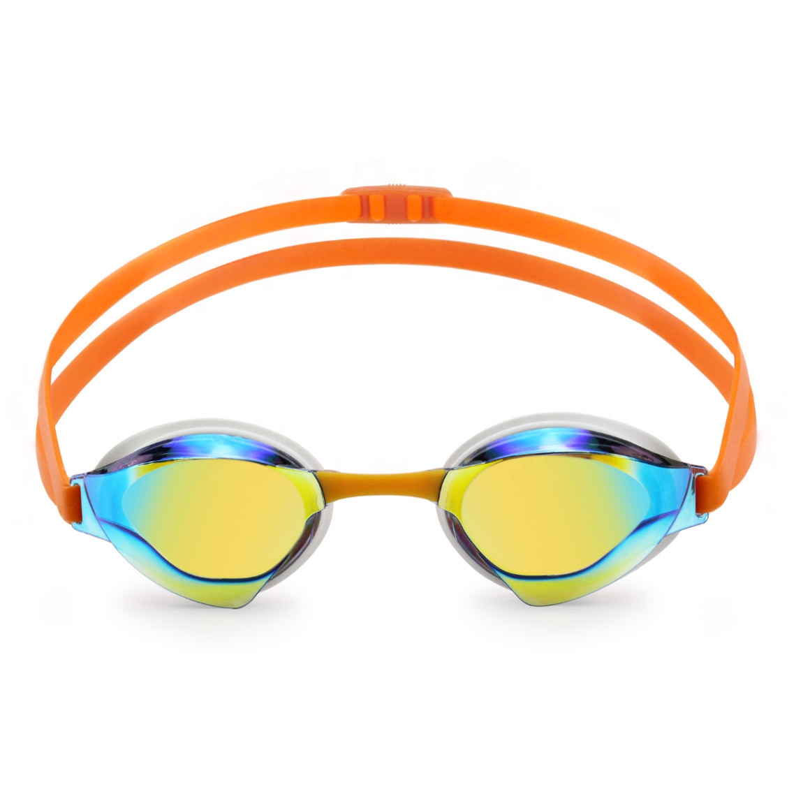 Lunettes de natation anti-buée avec revêtement miroir à vision large pour triathlon et compétition de course pour adultes