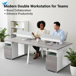 Factory Outlet Modern Luxury 2 Person <strong>4</strong> People 6 Person Office Partition Desk Workstation Staff Desk Office Employee Desk - Product Image 5