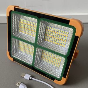 ไฟฉุกเฉินแบบชาร์จไฟได้ LED 400W USB พลังงานแสงอาทิตย์ในตัว DC5V-6V ABS แบตเตอรี่ลิเธียม 2x1200mAh 5000 ลูเมน IP20 - Product Image 1