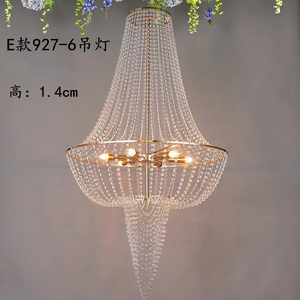 Nouvelle mise en page de lieu de scène de mariage de haute qualité lumières décoratives accessoires de mariage <span class=keywords><strong>lustre</strong></span> de rideau en cristal de mode en <span class=keywords><strong>fer</strong></span> forgé. - Product Image 6