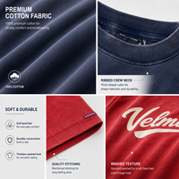 T-shirt Streetwear Rétro Délavé à l'Acide Coupe Oversize Boxy Personnalisé avec Impression Sérigraphiée