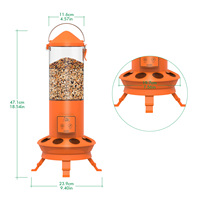 Comedero para Pollos Inteligente Portátil con Carga Automática, Resistente a la Intemperie, con Temporizador, Comedero para Aves de Corral Independiente, Sin Desperdicio