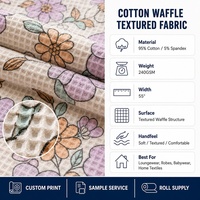Tissu gaufré en coton personnalisé avec votre propre design, 95% coton, 5% élasthanne, pour t-shirts, sans MOQ, échantillon gratuit