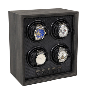 Actieve stille opwinder van ebbenhout met digitaal display, automatisch mechanisch, 4-slots opwinderdoos - Product Image 6