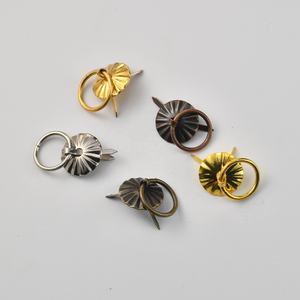 Cincin laci perunggu anular gaya Eropa, cincin tarik satu lubang, pegangan pintu kabinet, aksesori bagasi - Product Image 4