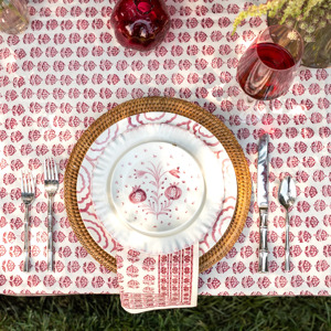 Assiettes en céramique peintes à la main rouges <span class=keywords><strong>et</strong></span> blanches en gros, <span class=keywords><strong>service</strong></span> de vaisselle en porcelaine vintage romantique pour la restauration <span class=keywords><strong>et</strong></span> les mariages - Product Image 2