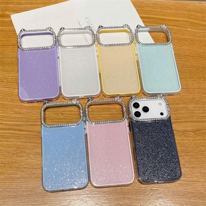Funda de TPU KT con Lente IMD y Diseño de Lazo Dorado para iPhone 17 Air 16 15 Pro Max, con Purpurina y Diamantes, para Cámara de PC y Teléfono Móvil - Product Image 2