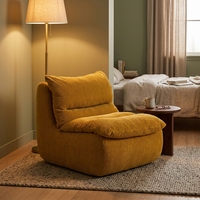 Canapé-lit moderne rembourré, forme ovale, petit appartement, salon, chambre à coucher, emballage compressible