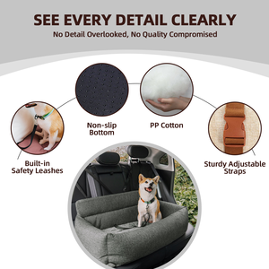 Haute qualité luxe siège de voiture pour animaux de compagnie chien siège de voiture Pet canapé sac voyage sécurité rehausseur lit lavable couverture animaux chien siège de voiture coussin - Product Image 4
