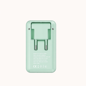 <span class=keywords><strong>Chargeur</strong></span> de téléphone portable fin et compact, personnalisé, couleur turquoise rare, double USB-C PD 35W, <span class=keywords><strong>chargeur</strong></span> de poche - Product Image 3