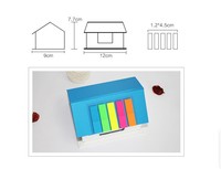 Bloc-notes adhésif tendance 2026 en forme de maison, multicolore, en PET, pour usage quotidien personnalisé (études/travail) ou comme cadeau