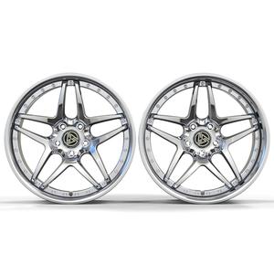 ล้ออัลลอยด์อะลูมิเนียมฟอร์จ 2 ชิ้น รุ่นใหม่ XINLAI สีเงิน ดีไซน์เว้า 5x114.3 5x120 6x139.7 C7 C8 LC500 R8 V10 718 - Product Image 5