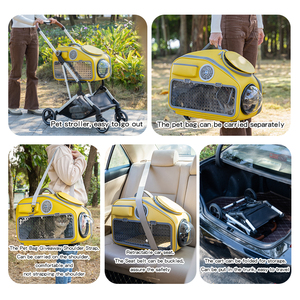 <span class=keywords><strong>Carrito</strong></span> de viaje de 4 ruedas, <span class=keywords><strong>carrito</strong></span> de venta, grandes transportadores de lujo para bebés, cochecito de mascotas para grandes gatos y perros - Product Image 4