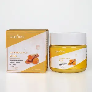 Private Label Oem Chinese Leverancier Huidverzorging Verheldert Reparaties Anti-Aging Kurkuma Klei Modder Masker