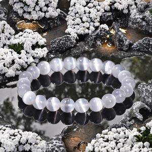 Cuentas de Calcedonia Azul Natural de 4mm al por Mayor para Pulseras, Joyería de Cristal de Moda, Energía Curativa para Mujeres y Hombres, Hechas a Mano con Zinc - Product Image 2