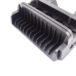 Support vertical 3 en 1 pour PS4/PS4 Slim/PS4 PRO avec station de charge double pour manettes, jeux pour Sony <span class=keywords><strong>Playstation</strong></span> <span class=keywords><strong>4</strong></span>, ventilateur de refroidissement - Product Image 5